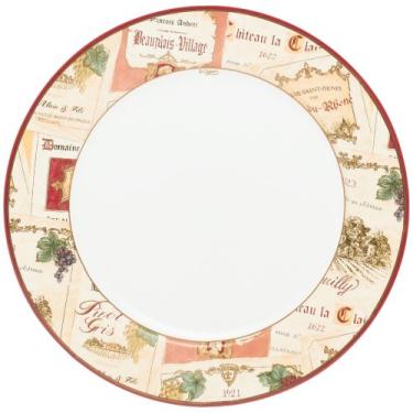 Imagem de Conjunto de 8 pratos de jantar de papel com etiquetas de vinho da Entertaining with Caspari