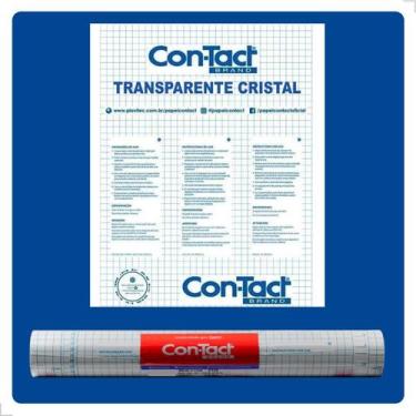 Imagem de Papel Contact Transparente Adesivo Porta e Janela de Vidro Rolo 10mx45