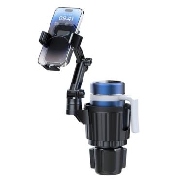 Imagem de Expansor de copo de carro 1,134 g com suporte de celular de rotação de 360°, base ajustável para a maioria dos suportes de copos e telefones, compatível com Stanley Hydro Flask Yeti Nalgene
