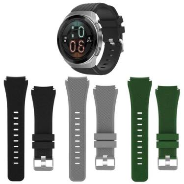 Imagem de Kit 3 Pulseiras 22mm para Huawei GT2e - Estilo no Pulso, Preta - Cinza
