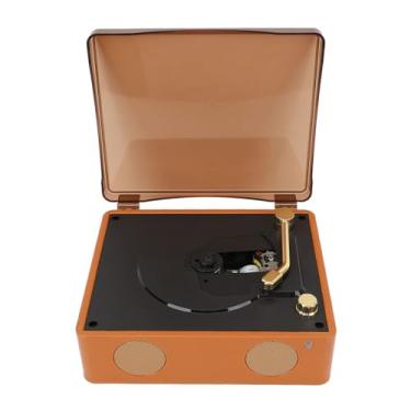 Imagem de Toca-discos Bluetooth Portátil Com Alto-falantes Estéreo, Toca-discos Vintage Suporta Modos de Reprodução de Gravação, Fone de Ouvido, USB e MP3 para Entretenimento