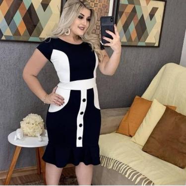 Imagem de Vestido Midi Sara Moda Evangélica Feminina - MISS FLOWER, Branco, M