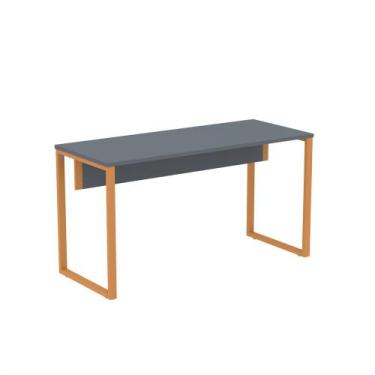 Imagem de Mesa Diretora Tubular P25 Pandin 1,7 M Grafito e Laranja