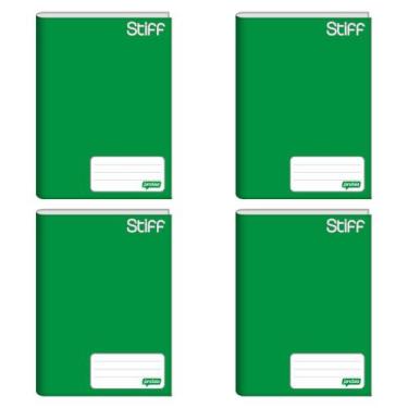 Imagem de Kit com 4 Cadernos Brochurão 96 Folhas Verde 20cmx27cm Jandaia