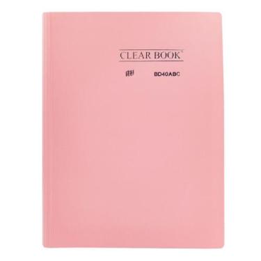 Imagem de Pasta Cátalogo A4 com 40 Sacos Envelopes Yes Tons Pastéis, Rosa