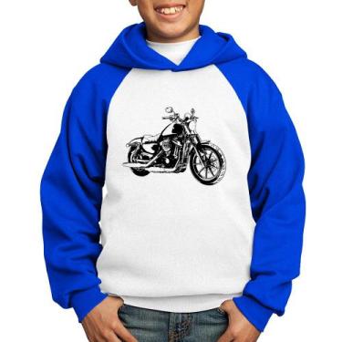 Imagem de Moletom Infantil Moto Sportster XL 883 Iron Art - Foca na Moda, Branco