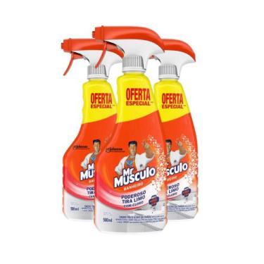 Imagem de Kit 3 Desinfetante Limpador Banheiro 500ml Mr Músculo - Mr Musculo
