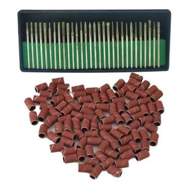 Imagem de 100 Lixa Refil Para Motor Gramatura 120 +kit 30 Brocas - OEM