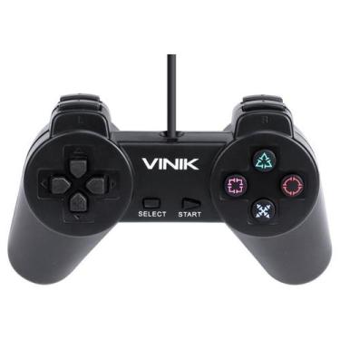 Imagem de Controle para pc com fio usb modelo play 1 preto - Vinik