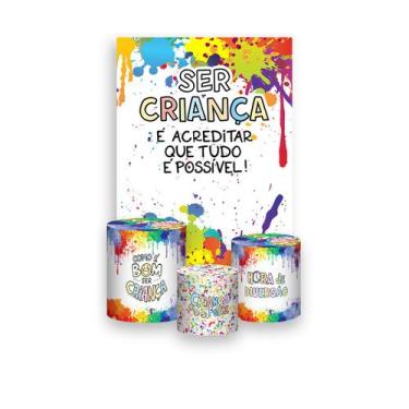 Imagem de Painel De Festa Vertical 1,50 x 2,20 + Trio De Capas Cilindro - Dia Da