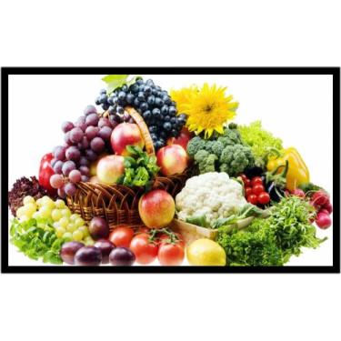 Imagem de Quadro Decorativo Frutas Nutrição Vegetais Cesto Fruteira Lojas Cozinh