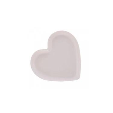 Imagem de Porta Anéis de Cerâmica Heart Branco 27,8cm x 26cm x 3,2cm - Lyor