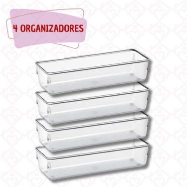 Imagem de Organizador Modular Multiuso Armarios Malas Porta Objeto 4un - PLASTUT