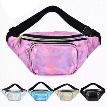 Imagem de Bolsa Feminina Holográfica De Cintura Masculina Brilhante - Unistar, C