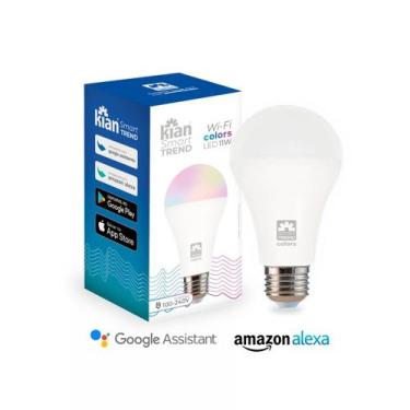 Imagem de Lâmpada Inteligente Wifi Smart Google Alexa Kian RGB Bivolt