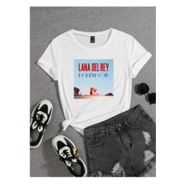 Imagem de Camisa Baby Look Feminina Lana Del Rey Novidade - SEMPRENALUTA, Branco