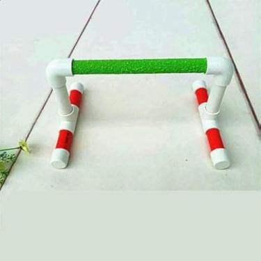 Imagem de Hypeety — Suporte para papagaio de pássaro pequeno para mesa, suporte para playground moer poleiro balanço treinamento brinquedo de mastigar exercícios para periquitos, calopsita, conure Finch (poleiro, M)