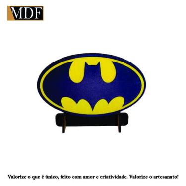 Imagem de Totem de Mesa Personagem 5 Homem Morcego 20cm Displays Aniversário Mdf