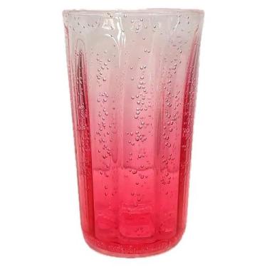 Imagem de Copo Longo Bolhas Acrílico Pink 50110 - EntreCasa