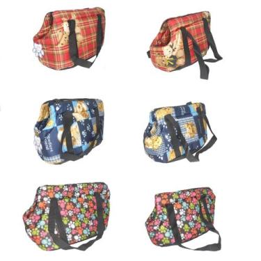 Imagem de Bolsa dupla Transporte Cães e Gatos Macia Poliéster - Elo Imports