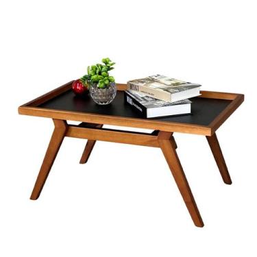 Imagem de Mesa De Centro Para Sala Madeira Maciça Decorativa Mesinha Auxiliar Es