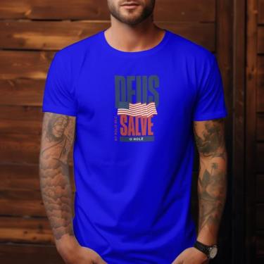 Imagem de Camisa Camiseta Masculina Estampada Polo Blu Malha Algodão do P ao G1,