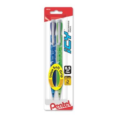 Imagem de Pentel Lápis automático Icy, 0,5 mm, barris sortidos, cor pode variar, pacote com 2 (AL25TBP2)