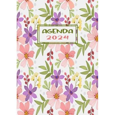 Imagem de Agenda Journalier 2024: Restez Organisé du 1er janvier 2024 au 31 décembre 2024 | Pages de Contacts, Emplois du Temps, Journal de Mots de Passe, Jours Fériés, Anniversaires et Bien Plus Encore !