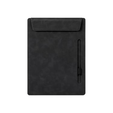 Imagem de Vensool Pasta para prancheta de couro A4, pasta de clipe A4, pasta de couro para homens e mulheres, pasta de portfólio de negócios, com 1 suporte de caneta e capa para documentos, prancheta de bloco