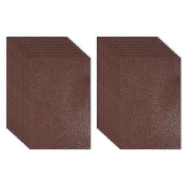Imagem de PATIKIL Folha de espuma com glitter EVA brilhante marrom escuro 11,8 x 7,9 polegadas 2 mm de espessura feltro de glitter EVA brilhante para projetos de artesanato DIY, 30 peças