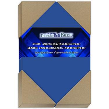 Imagem de Papel cartão 200 azul real brilhante 65# 11,5 x 16,5 polegadas 1/5.1 cm menor que tamanho 13x17 - 65# capa cartolina leve - superfície lisa para impressão brilhante para convites