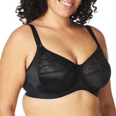 Imagem de Elomi Sutiã feminino plus size Cate com aro e bojo completo, preto, 36K Reino Unido/36O EUA, Preto, 36K