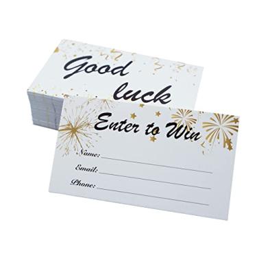 Imagem de DNB 200 peças de bilhetes de rifa – 9,5 cm x 5 cm cartões de entrada para ganhar para vários eventos – cabe na maioria das caixas de loteria – Grande espaço para nome/endereço de e-mail/número de telefone