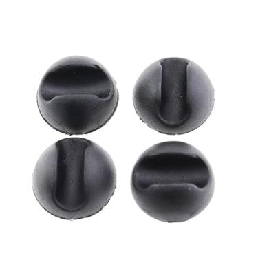 Imagem de ZHYOHEN 4 peças de protetores de chão de perna de grampo de cabelo preto capa de borracha para cadeira protetor de pés de móveis adequado para pernas de móveis de 9,5 cm e 1,27 cm