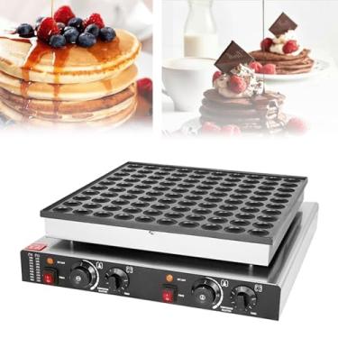 Imagem de Máquina de fazer muffins de waffle, máquina de dorayaki, máquina de fazer panquecas, chapa para muffins pequena, 50-300℃/122-572℉ ajustável e com temporizador, aço inoxidável, café da manhã