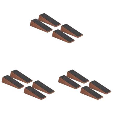 Imagem de Rolha de Porta de Madeira de 12 Peças, Batentes de Porta Antiderrapantes Rolha de Cunha de Porta de Madeira Rolha de Porta de Segurança de Bloco de Madeira Triangular para