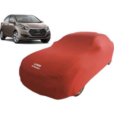Imagem de Capa Automotiva Para Hyundai Hb20s Tecido Helanca Lycra - Mz, Vermelha