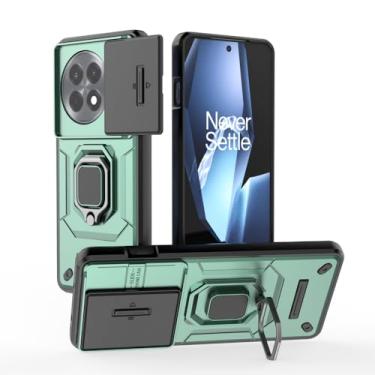 Imagem de Kukoufey Compatível com OnePlus Ace 5 Bracket Shell, com capa de lente de câmera deslizante compatível com OnePlus Ace 5 PKG110 capa verde