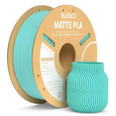 Imagem de Filamento para impressora 3D ELEGOO Matte PLA Verde azulado 1,75 mm 1 kg