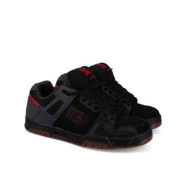 Imagem de DC Shoes Tênis masculino de skate Stag, preto/vermelho/chiclete, 42