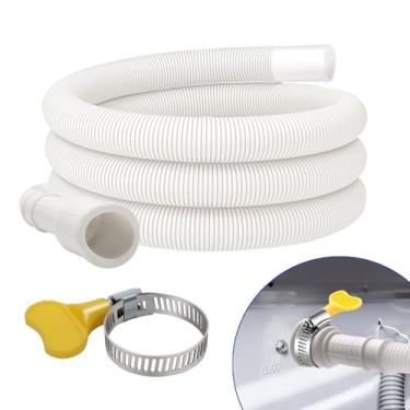 Imagem de Solaradgy Mangueira de drenagem desumidificador flexível, mangueira de drenagem universal para máquina de lavar roupa com grampo de conexão e adaptador de borracha cortável, mangueira de drenagem de