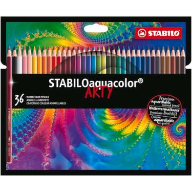 Imagem de STABILO Lápis de Colorir Aquarellable - Aquacolor - ARTY - Pacote com 36 - Cores sortidas