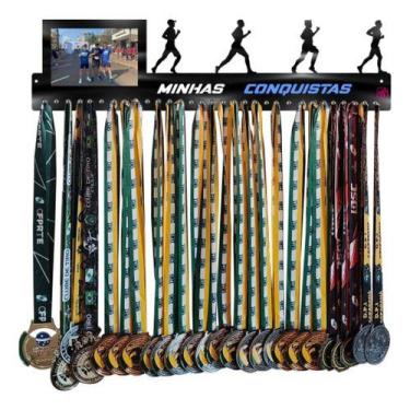 Imagem de Porta Medalhas Corrida De Rua Masc P/ Até 100 Medalhas - QUADRO DE MED