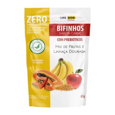 Imagem de Like Dog Carne com Frutas e Linhaça Dourada 65gr - Kit 6 Unidades - Pe