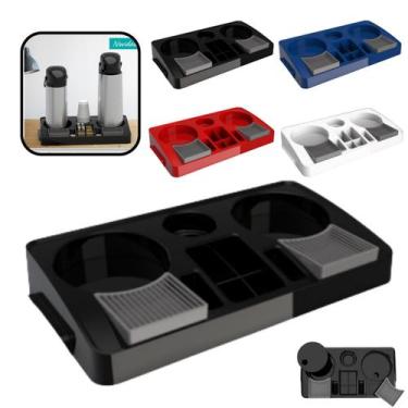 Imagem de Bandeja Organizadora Cantinho Café Porta Garrafa Café Chá Copo Sache E