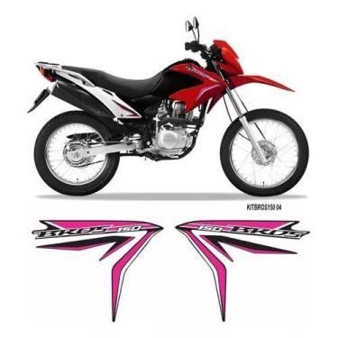 Imagem de Adesivos Faixas Laterais Honda Nxr Bros 150 2013/2014 Kit 04 - Resitan