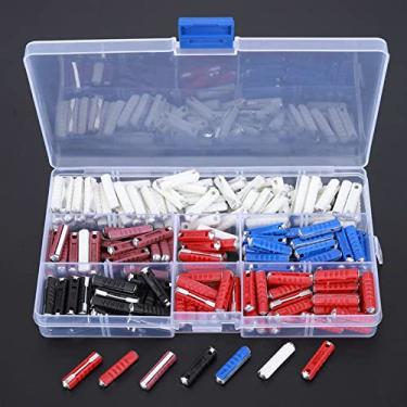 Imagem de Kit de Fusíveis de Carro de 200pcs, Fusíveis de Plugue Plano para Automóveis e Veículos de Duas Rodas, Material Conveniente e Prático, Propileno e Liga de Zinco, Leve e Compacto,