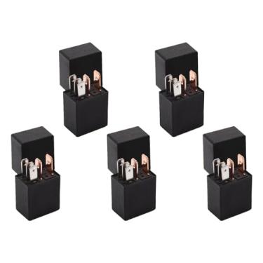 Imagem de shamjina 10 peças relé de alarme carro peças sobressalentes de relé resistente 40a montagem de substituição spdt corrente nominal dc 1sem fios de cobre, 5 pinos