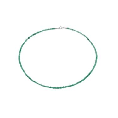 Imagem de Mandala Esotérica, Colar Choker em Pedra Quartzo Verde Facetada 3mm