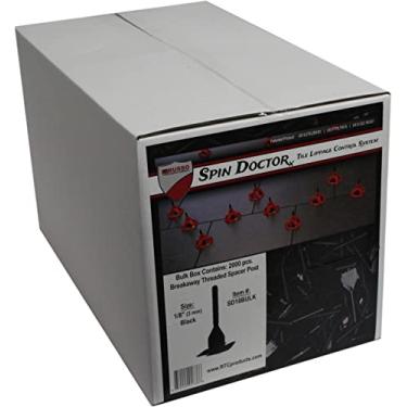 Imagem de RTC Spin Doctor 2000 peças 3 milímetros 0,13 polegadas instalação no chão sistema de espaçamento de azulejos breakaway caixa de correio espaçador rosqueado, plástico, preto, (apenas bases)